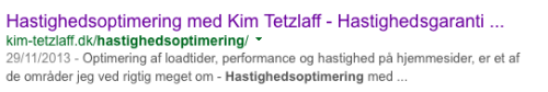 Hastighedsoptimering
